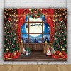 10x8ft Christmas Window Wonderland Large Backdrop Photography Snowy Winter Fireplace