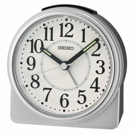 Seiko Marui Bedroom Alarm Clock, Silver