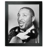 Framed Print 12x15: Dick Gregory Interviewed On Telephone, 1964