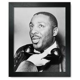 Framed Print 12x15: Dick Gregory Interviewed On Telephone, 1964