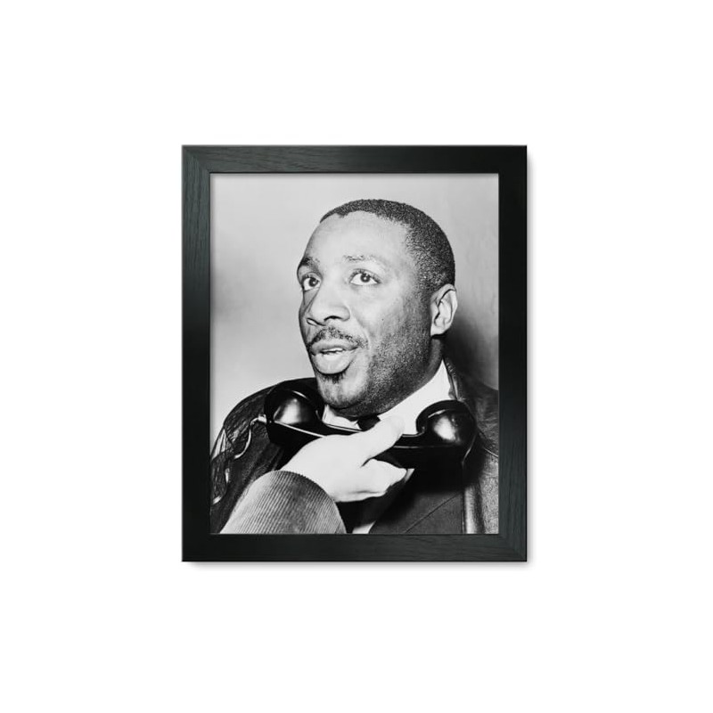 Framed Print 12x15: Dick Gregory Interviewed On Telephone, 1964