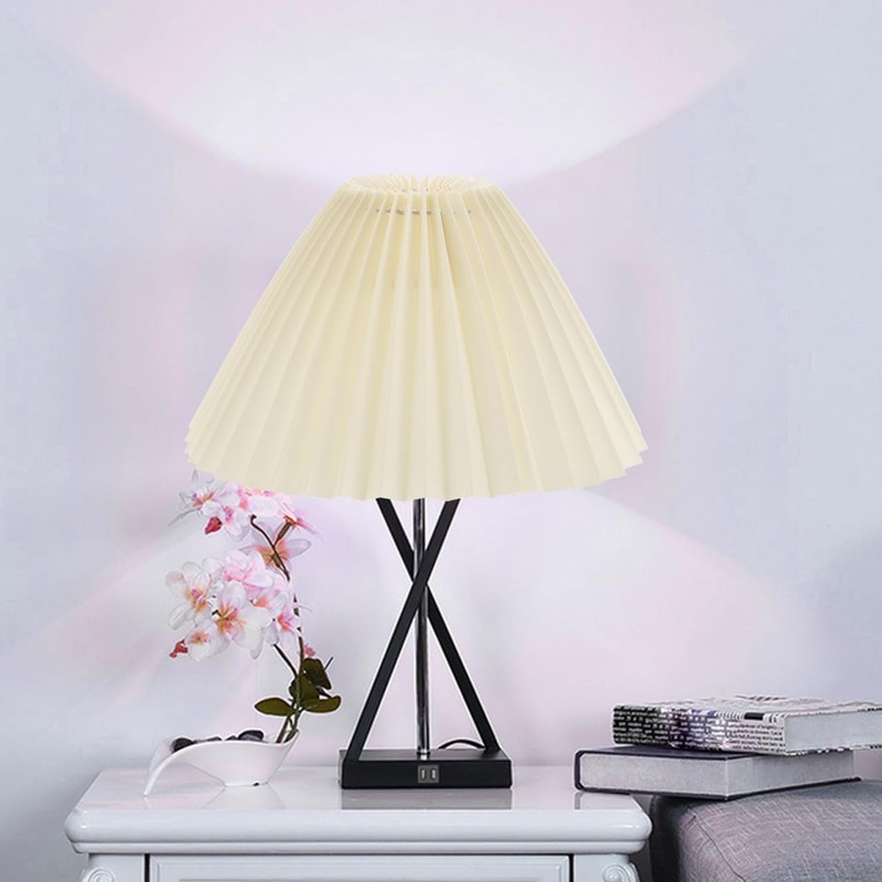 Hemobllo Pleated Lampshade, Small Lampshades, Fabric Lampshade, Table Lampshades for