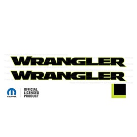 Decal Mods Wrangler Hood Graphic Vinyl Decal fits Jeep Wrangler JK/JL (2007-2024) Black w/Vibrant/Zombie Green Outline FBVGNO (Set of 2) | FJ3U3