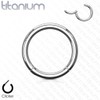 FIFTH CUE Grade 23 Solid Titanium Hinged Seamless Septum Nose