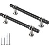 Rergy Cabinet Handles Drawer Pulls and Knobs, 10Pack Black and