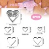 5 Pieces Heart Cookie Cutter,Heart Shaped Cookie Cutter,Suitable for Valentine's