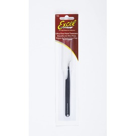 Excel Slant Point Tweezers, Black