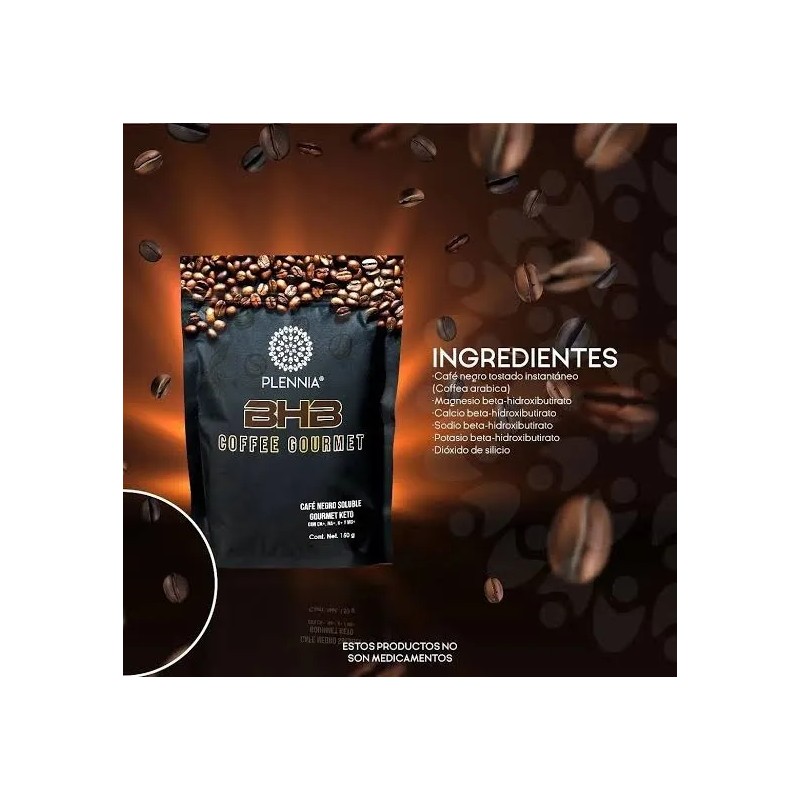 Café 100% Vegano, Bhb Plennia® Quema Grasa, Baja De Peso