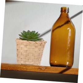 BUGUUYO 6pcs Multi-function Woven Bamboo Storage Basket Set for Home Organization Desktop Decoration and Flower Display Natural Material Elegant Design