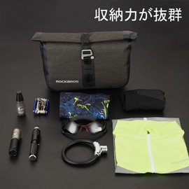 ROCKBROS Handlebar Bag, Bicycle Head Bag, Fully Waterproof, 1.6 gal (5 L) Capacity