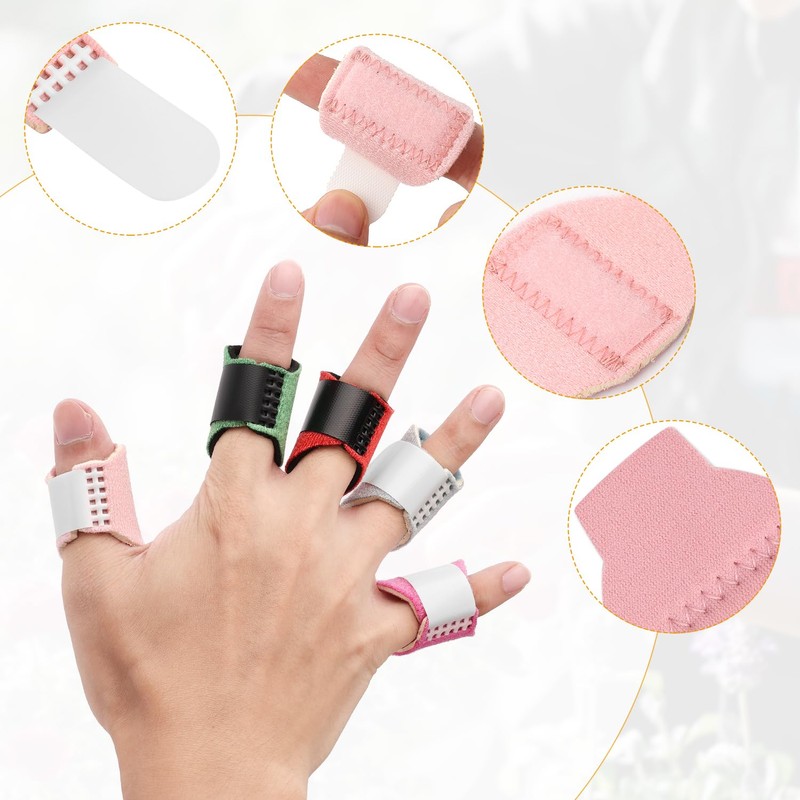 8pcs Finger Splints, Adjustable Trigger Finger Splints Reusable Finger Brace