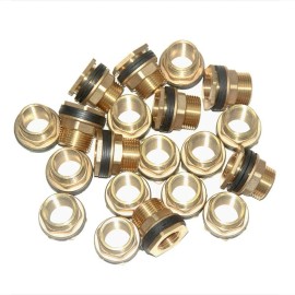 sashow 1-1/2" Female 2" Male Soild Brass Water Tank Connector Bulkhead Tank Fitting