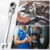 Kyuionty 8 mm Ratchet Wrench Metric, Flex Head Combination Wrench