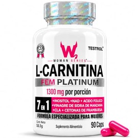 Testrol Women Series Carnitina Fem Platinum Inositol Suplemento Alimenticio Cápsulas