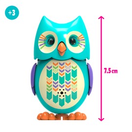 Bizak Mini Hoot Digiowl 62008285-1 Interactive Singing Owl Reacts to the Voice 6 Models Available Children's Toy from 3 Years, Multi-Colour