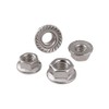 RUOFENG Stainless Steel Serrated Hex Flange Lock Nuts 50pcs (M4)