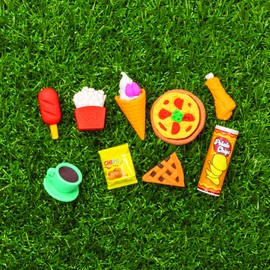 Raymond Geddes Snack Attack II 3D Erasers (54 Count) - 9 Quirky Snack-Themed Food Designs for Kids