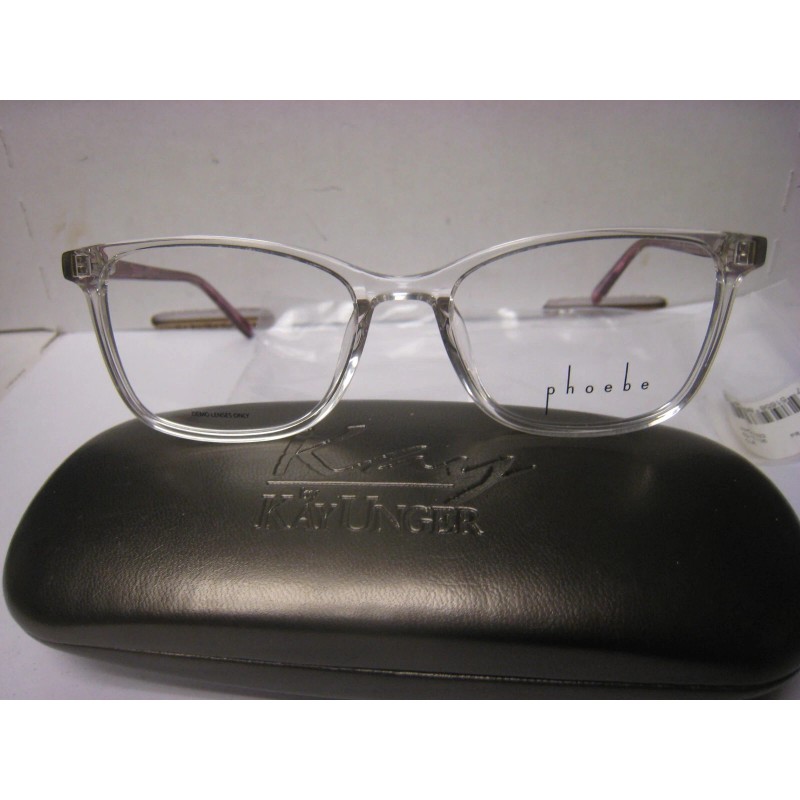 Phoebe Couture Eyeglass Frames P322 CLEAR 52-17-135-37v With Unger Case