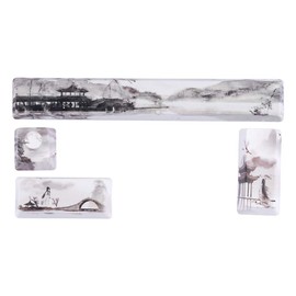 Yctze Keycap Space Bar Keycap Ptb Landscape Pattern Diy Keycaps Spaceescenternumpad Enter Keycap Forhanical Keyboards Custom Spacebar Keycap (Landscape keycap 4 keys)