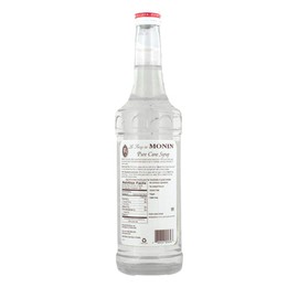 Monin Pure Cane Syrup, 25.4-Ounce (750 ml) Glass Bottle with Monin BPA Free Pump. Boxed.