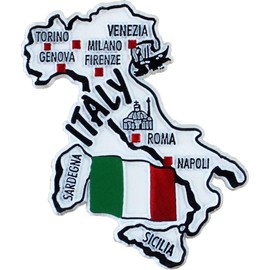 Italy Country Outline Refrigerator Magnet, Approximate Size 2 inch x 3 inch