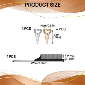 9PCS Hair Parting Ring Simple and Convenient Stitch Braid Finger Tool Reusable Braiding Rings for Parting Hair Quickly to Knit Hair and Create Various Hairstyles.