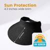 Women's Sun Visor Hat Wide Brim UPF 80+ Packable Ponytail