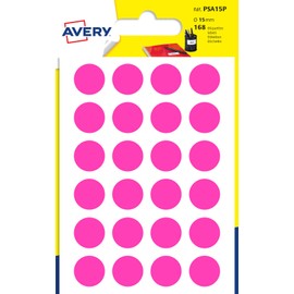 Avery 168 dots Diam 15mm Pink