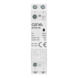 GEYA Automatic Modular Contactor Household Circuit Control Din Rail Mount 2Pole 25A 2NO DC12V