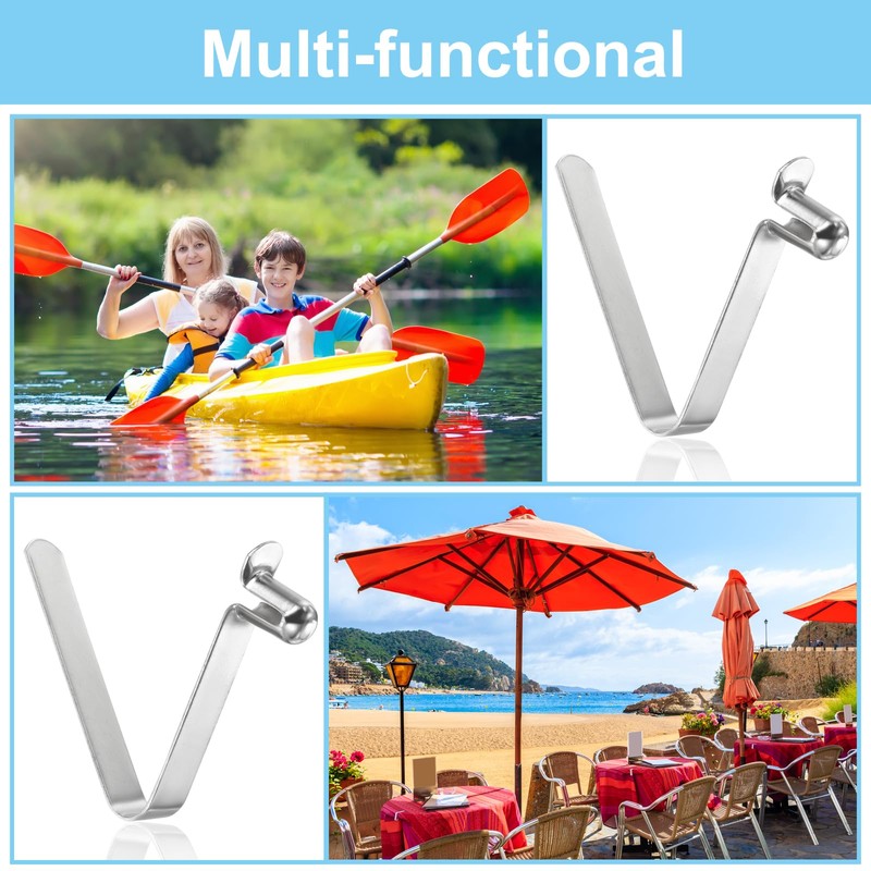 PATIKIL 8.5x5.5mm Kayak Paddle Snaps, 6 Pack Tent Pole Clips