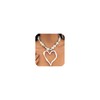 Y2k Large Heart Necklaces for Women Chunky Love Pearl Ball