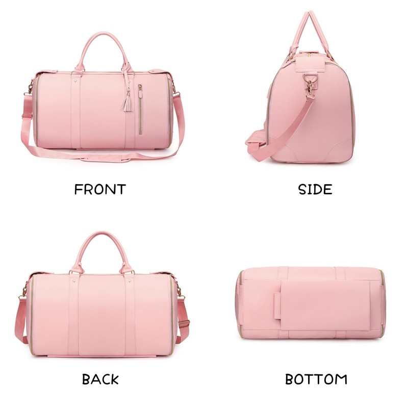Rolling Garment Bag for Travel, 3-in-1 Convertible Carry On Garment