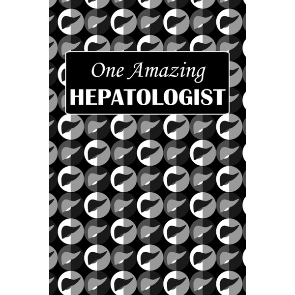 One Amazing HEPATOLOGIST: Liver Vector Background, Dotted & Lined Notebook,