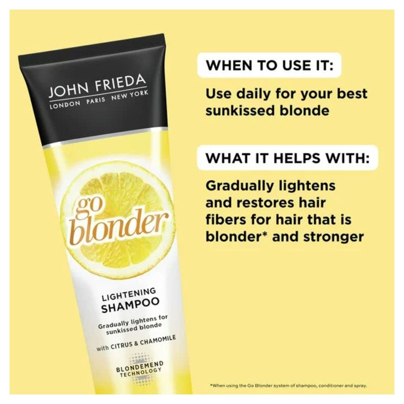 John Frieda Shampoo Sheer Blonde Go Blonder Lightening 8.3 Ounce