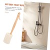 PACKOVE Natural Loofah Bath Brush Long Handle Exfoliating Shower Skin