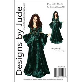 Designs by Jude Pluvial Robe Doll Clothes Sewing Pattern for 45.5cm Iplehouse FID BJD Dolls