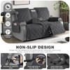 TAOCOCO Loveseat Recliner Cover with Console, Non-Slip Split Reclining Pet