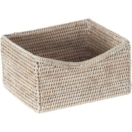 KOUBOO 1060080 La Jolla Shelf Basket, White-Wash