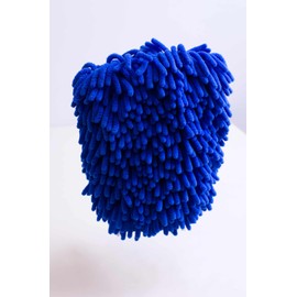 Guante de Microfibra para Limpieza de Auto, Azul, Ultra Suave y Absorbente, Diseño Tipo Manopla, Ajuste Universal, Wash Mitt Premium (Azul ELECTRICO)