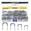 Mardatt 540 Pcs Insulated U Staple Nail Assortment Set with