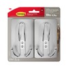Command X-Large Satin Nickel Triple Hook 2 Pack 17038SN-2ES, 2