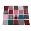 20 Pieces 25 x 25 cm Tartan Check Fabric Polyviscose