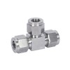 Φ1/4, 3 Way Tee Quick Connector, Push to Connect Air