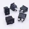 Taiss/10Pcs Black Rocker Toggle Switch ON/OFF DPST 4 Pin 2