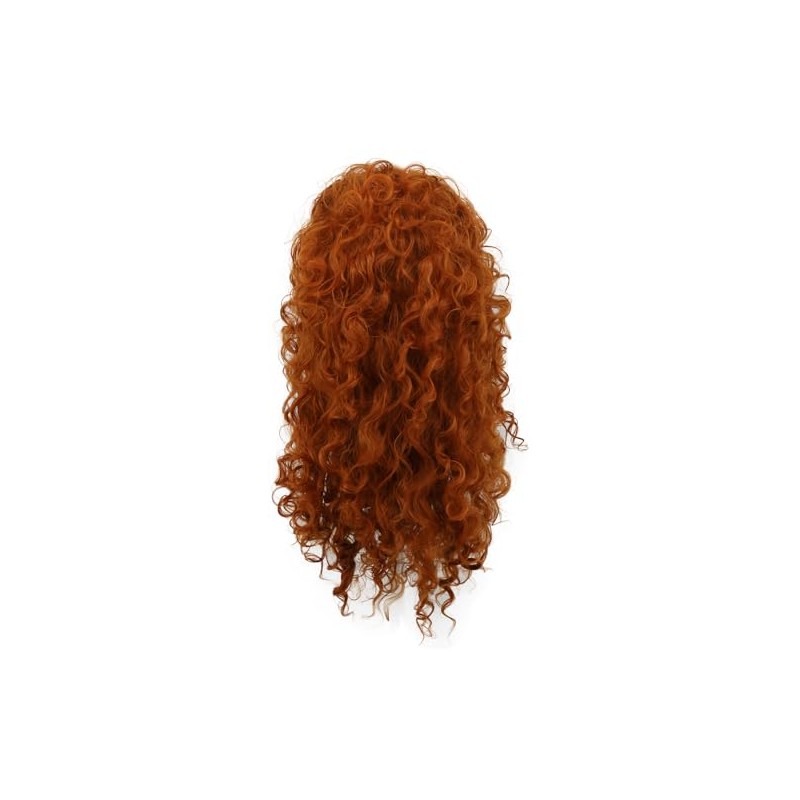 Yuehong Long Curly Orange Heat Resistant Cosplay Wigs Good Shape