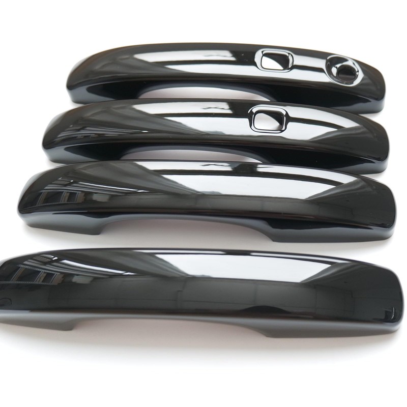 CYAuto Chrome Carbon Fiber Gloss Black Exterior Door Handle Cover