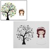 2 Set Custom Name Fingerprint DIY Guestbook Signature Tree for