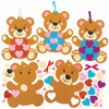 Baker Ross Love Bear Heart Decoration Kits-Pack of 5, Valentines