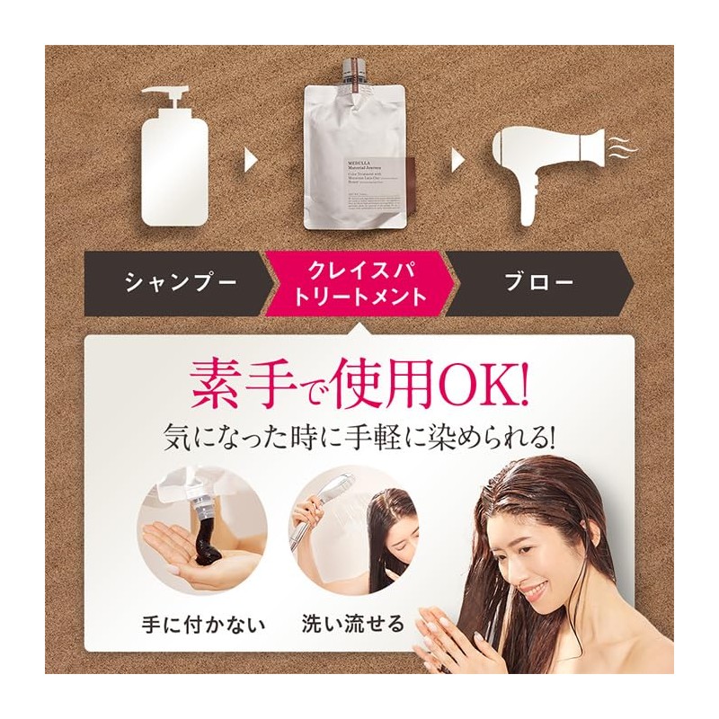 【Honey Dye】MEDULLA Color Treatment 160g White Hair Dye with Tea