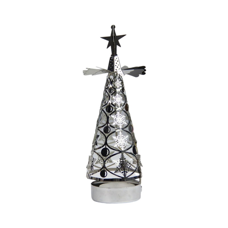 Christmas Aromatherapy Candle Hot Tree Revolving Candle Holder Walking Light